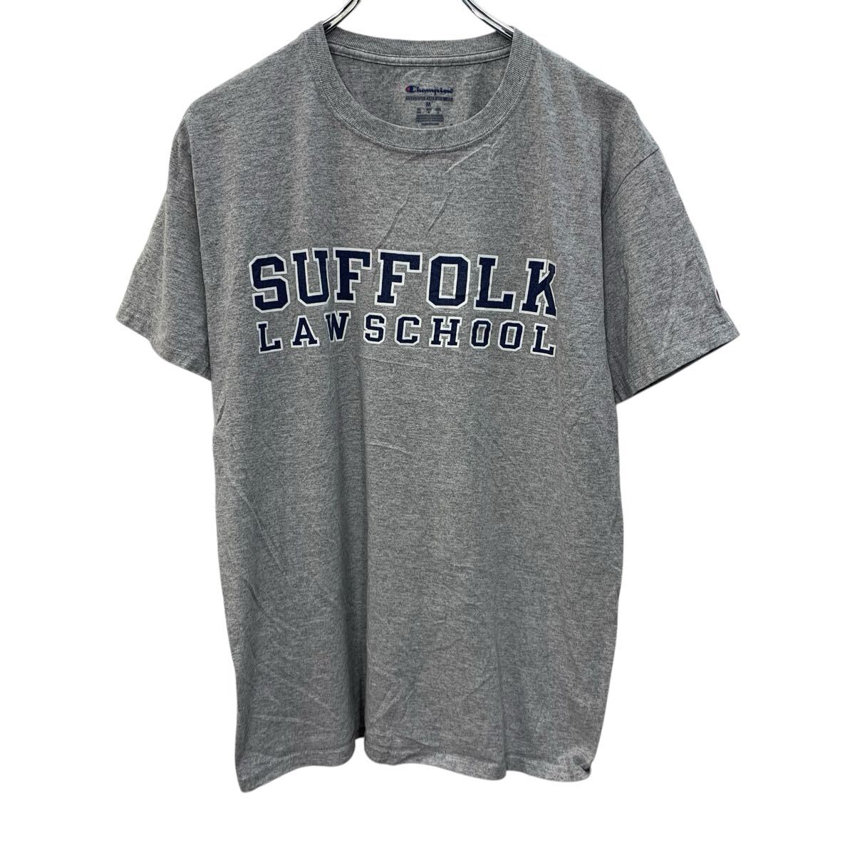 【中古】【古着】 Champion 半袖 プリントTシャツ M グレー チャンピオン プルオーバー カレッジプリント カットソー 古着卸 アメリカ仕入 a706-5739