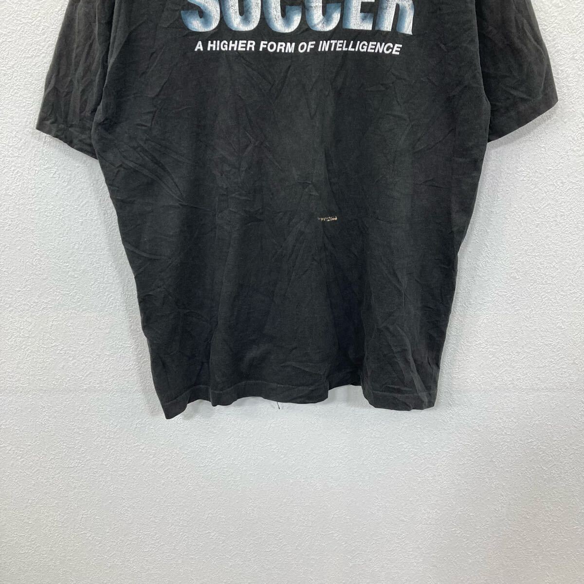 【中古】【古着】 BIG BALL SPORTS 半袖 プリントTシャツ XL ブラック プルオーバー 90's 90年代 SOCCER エイリアン 古着卸 アメリカ仕入 a706-5795