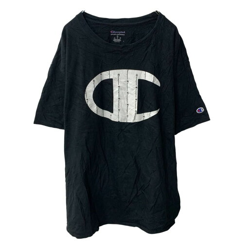 【中古】【古着】 Champion 半袖 プリントTシャツ XL ブラック チャンピオン クルーネック ビッグロゴ スポーティー 古着卸 アメリカ仕入 a706-5815 【中古】【古着】 Champion 半袖 プリントTシャツ XL ブラック チャンピオン クルーネック ビッグロゴ スポーティー 古着卸 アメリカ仕入 a706-5815