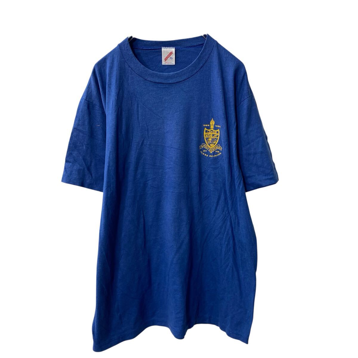 【中古】【古着】 JERZEES 半袖 ロゴTシャツ XL ブルー ジャージーズ 80's USA製 ...