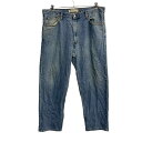 【中古】【古着】 Levi's 550 デニムパンツ W40 ブルー リーバイス ビッグサイズ メキシコ製 ジーンズ カジュアル バギー 古着卸 アメリカ仕入 2506-827