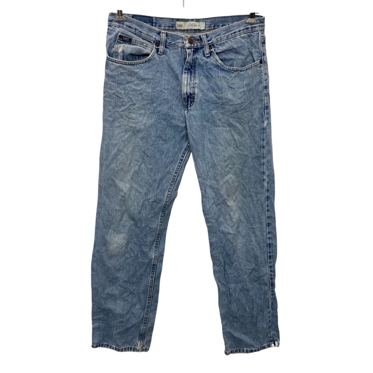 【中古】【古着】 Lee デニムパンツ W32 ライトブルー リー ジップアップ メキシコ製 カジュアル アメカジ ジーンズ 古着卸 アメリカ仕入 2506-836