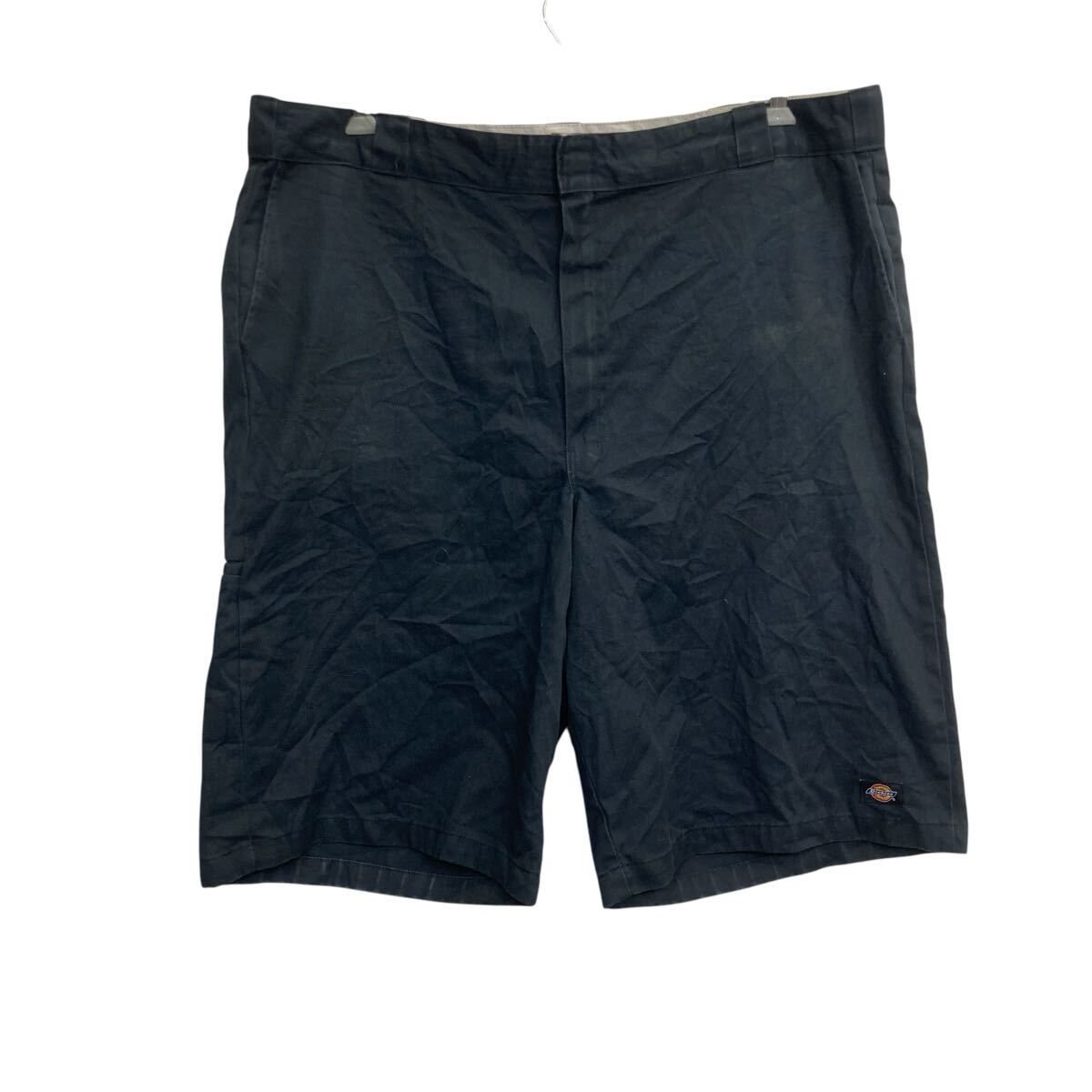 【中古】【古着】 Dickies ショートパンツ W44 ブラック ディッキーズ ジップアップ ビッグサイズ ストリート カジュアル 古着卸 アメリカ仕入 2506-878