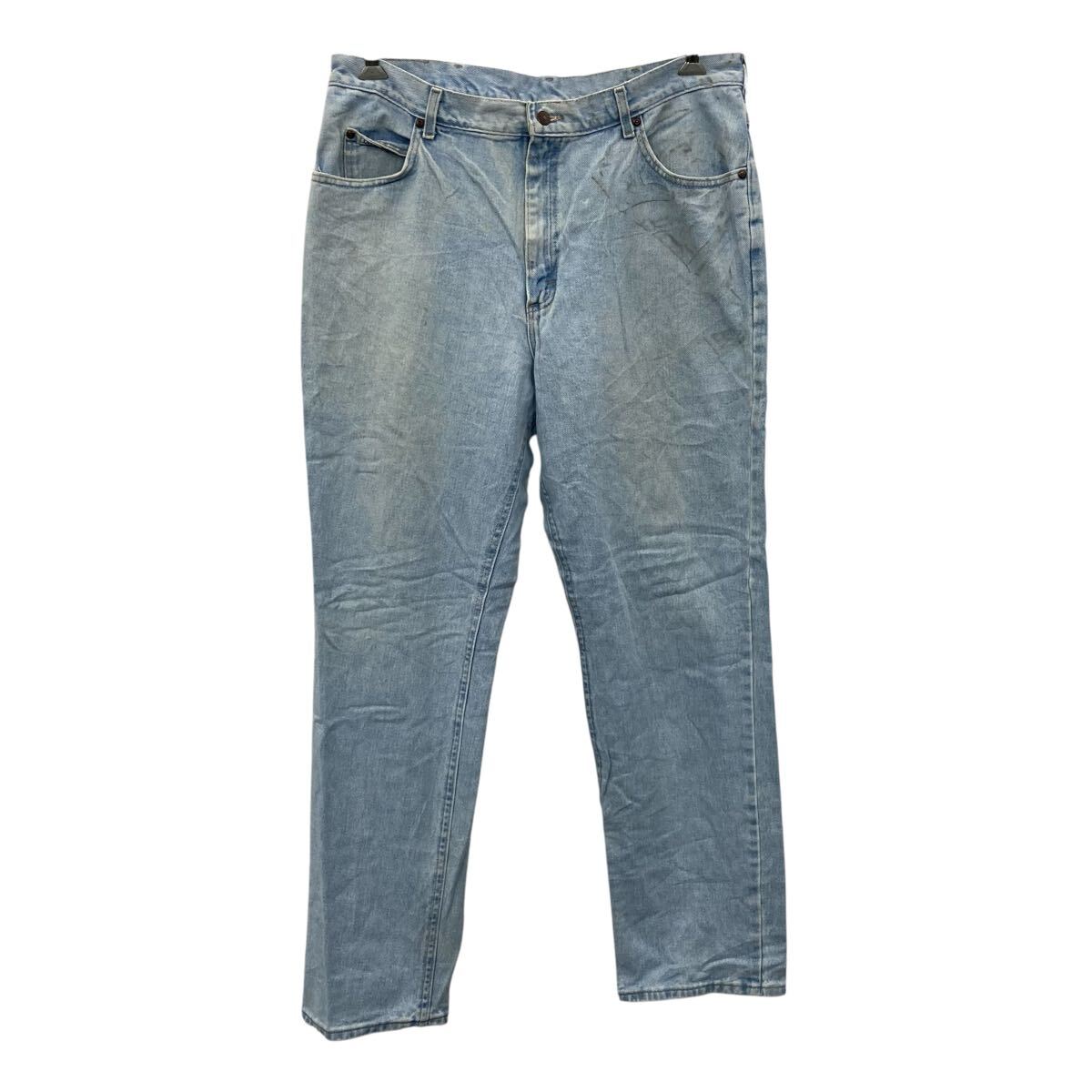 【中古】【古着】 Lee デニムパンツ W40 インディゴブルー リー ジップアップ アメリカ製 アメカジ ジーンズ ビッグサイズ 古着卸 アメリカ仕入 2506-919