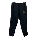 【中古】【古着】 U.S.ARMY ジャージパンツ L ブラック ミリタリー イージーパンツ ナイロン 裾ジップ ドローコード 古着卸 アメリカ仕入 2506-929
