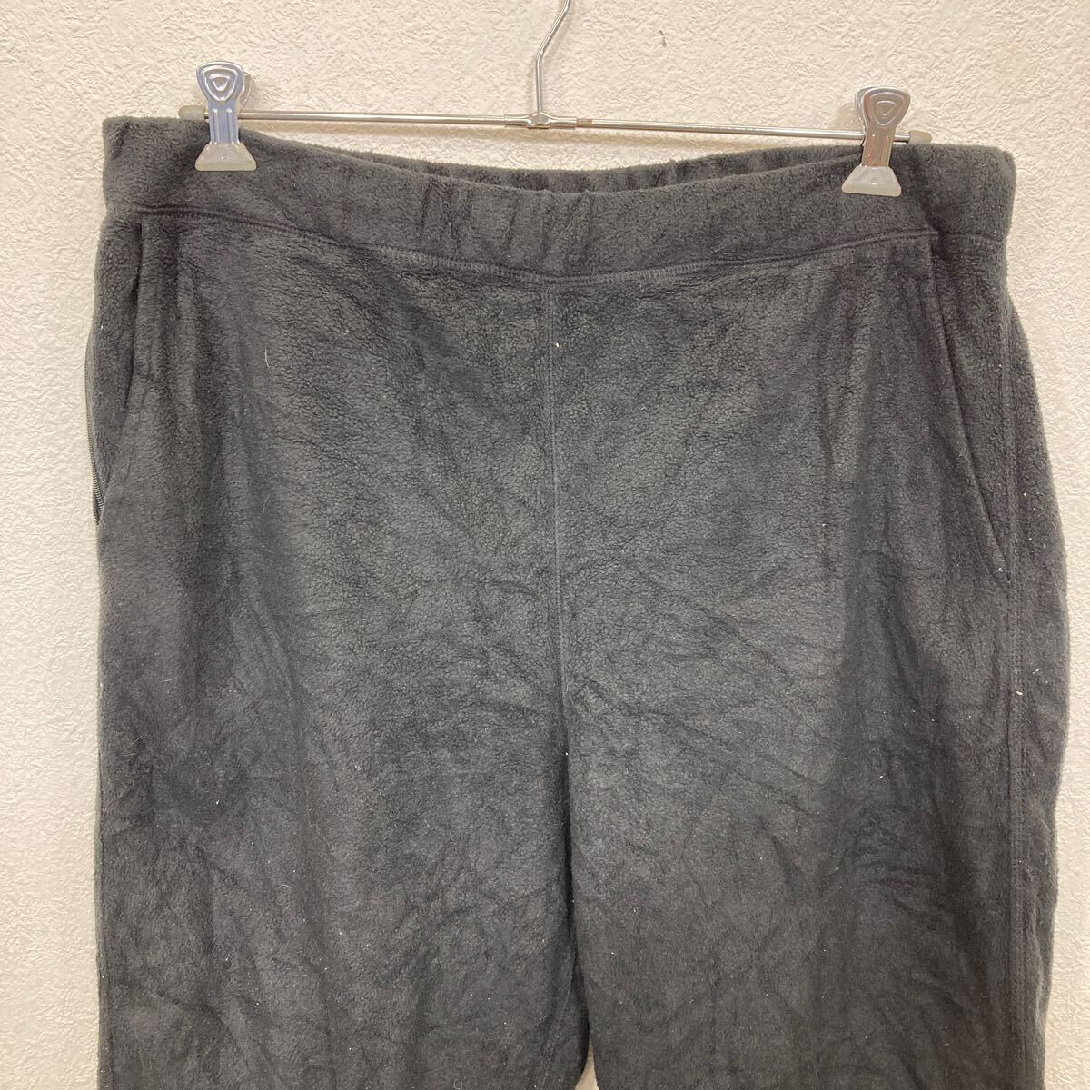 【中古】【古着】 NAUTICA ジャージパンツ XL ブラック ノーティカ イージーパンツ ウエストロープ 裾ジップ フリース 古着卸 アメリカ仕入 2506-930