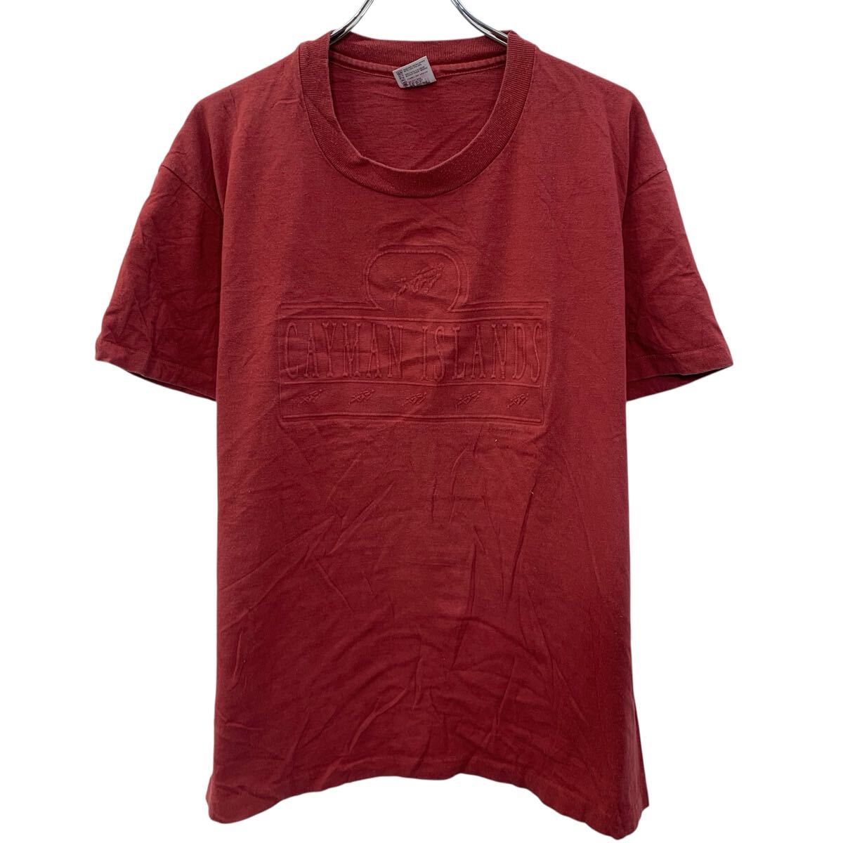 【中古】【古着】 anvli 半袖 無地Tシャツ XL レッド系 アンビル プルオーバー アメリカ製 90's 90年代 エンボス加工 古着卸 アメリカ仕入 a706-6077
