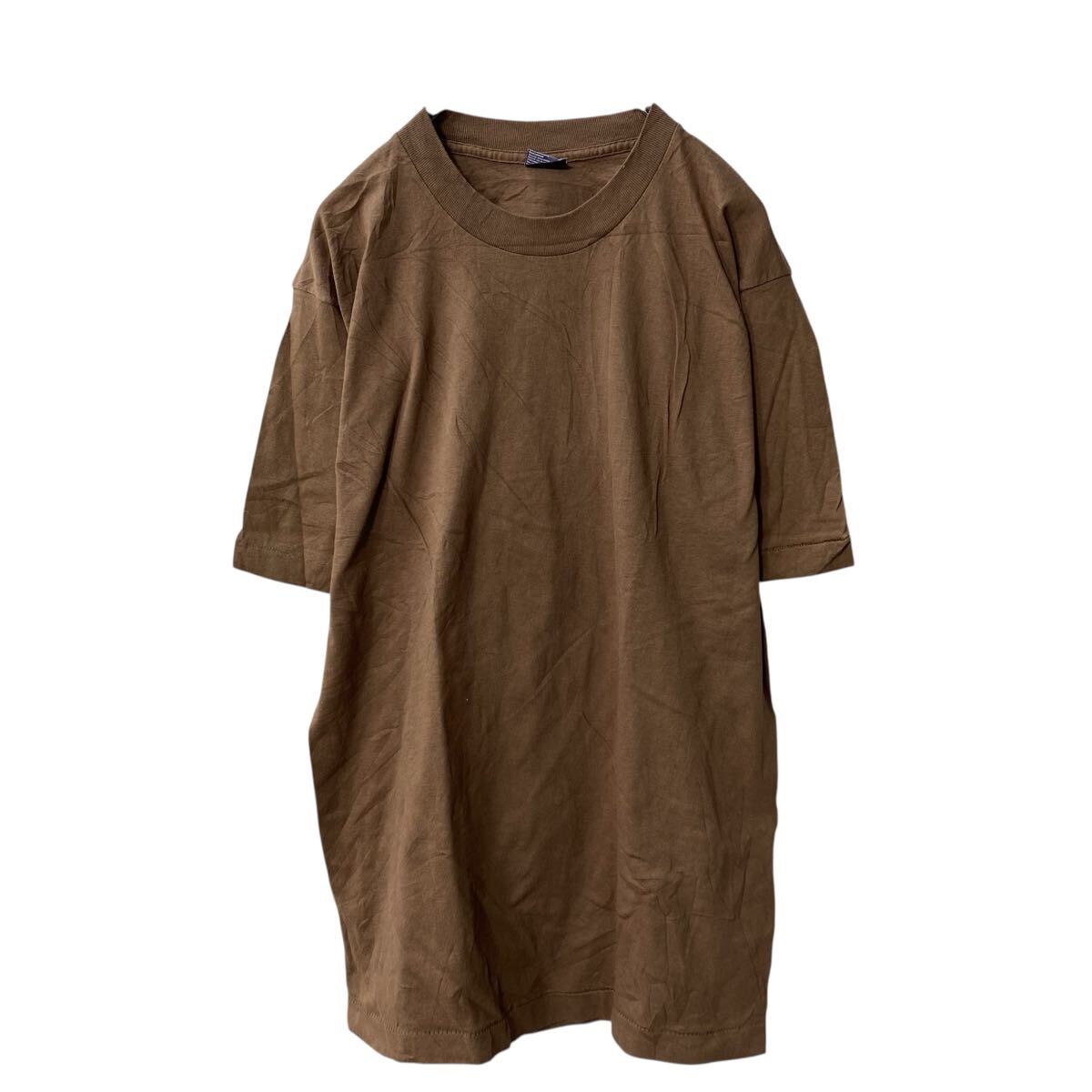 【中古】【古着】 半袖 無地Tシャツ L ブラウン シングルステッチ 〜90's シンプル 古着卸 アメリカ仕入 a706-6098