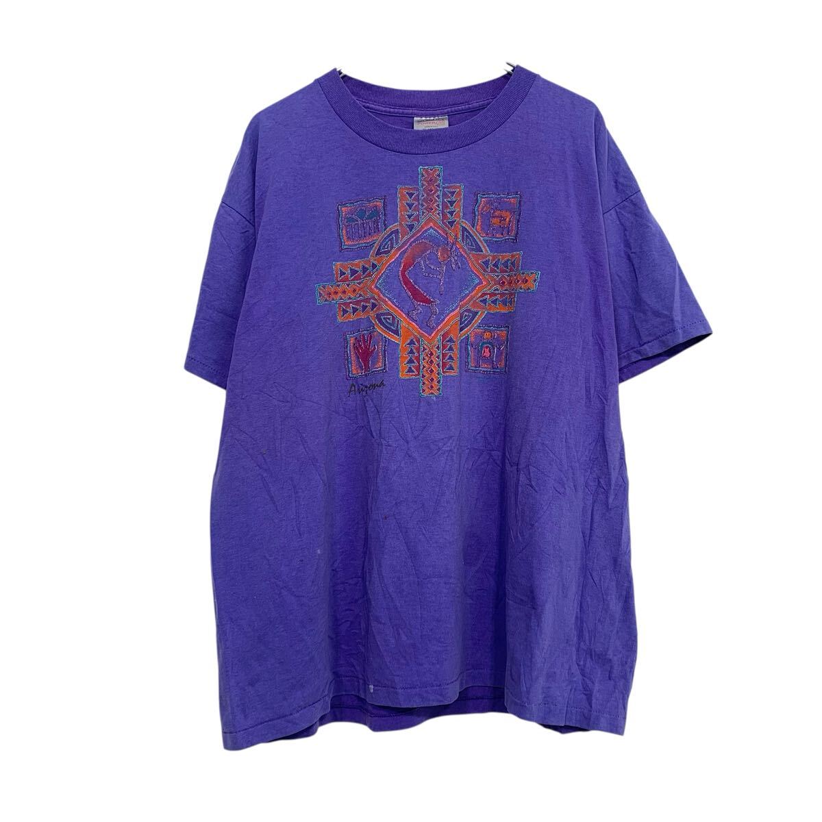 Other - 【中古】【古着】 ONEITA 半袖 プリントTシャツ 80〜90s XL ライトパープル オニータ ビッグサイズ USA製 アリゾナ 古着卸 アメリカ仕入 a706-6132