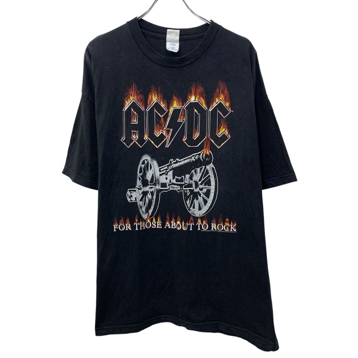  ALSTYLE 半袖 プリントTシャツ 2XL ブラック アルスタイル プルオーバー AC/DC 00's 00年代 ロックT 古着卸 アメリカ仕入 a706-6147