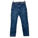 【中古】【古着】 Wrangler デニムパンツ W30 インディゴブルー ラングラー ジップアップ コットン100% アメカジ ジーンズ 古着卸 アメリカ仕入 2506-1036