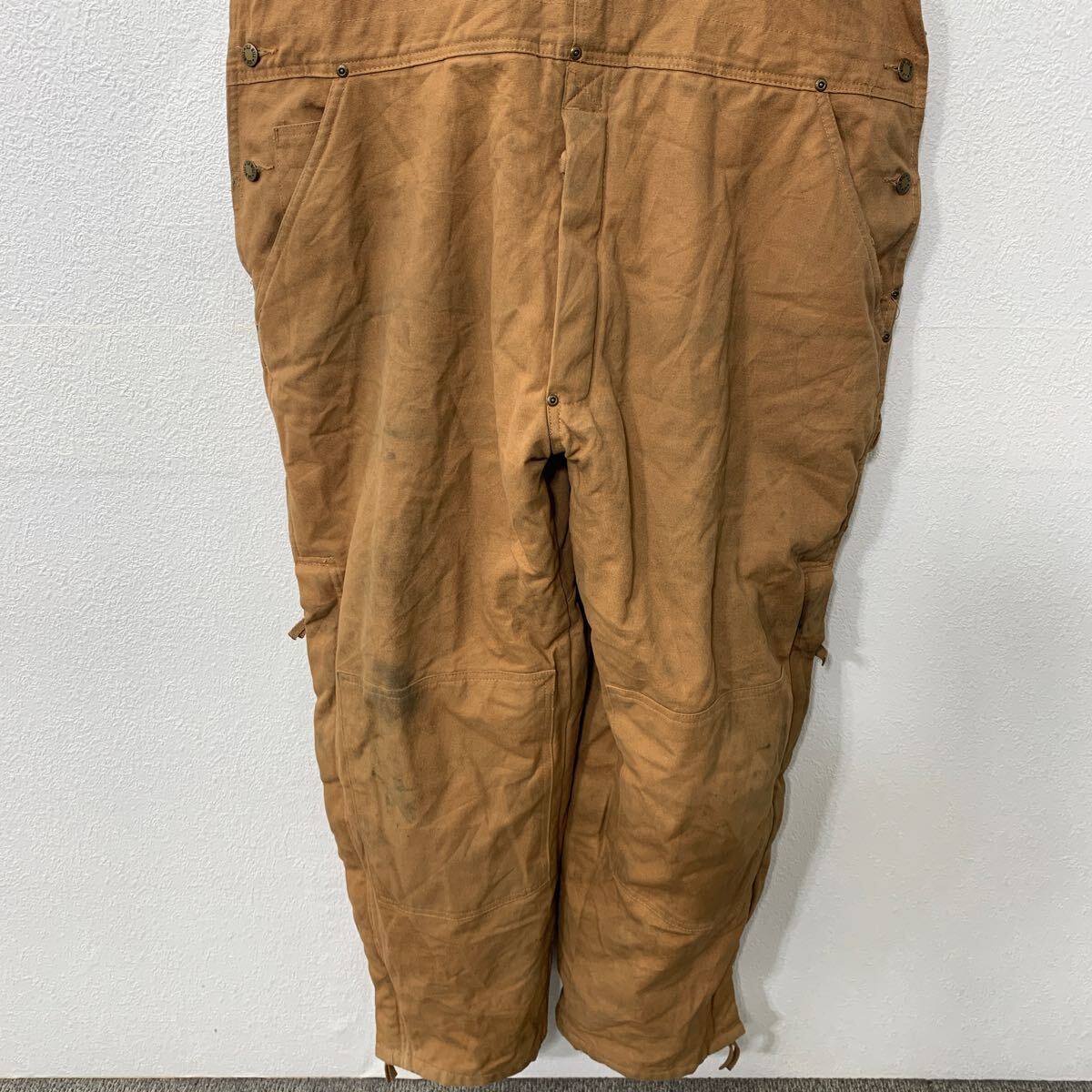 【中古】【古着】 OLD MILL オーバーオール XXL ブラウン系 オールドミル ジップアップ 中綿 オールイワン ワークウェア 古着卸 アメリカ仕入 a706-6196