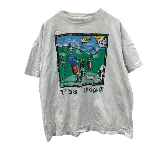 【中古】【古着】 ONEITA 半袖 プリントTシャツ XL ホワイト 90's 90年代 TEE BONE キャラクター 古着卸 アメリカ仕入 a706-6203 【中古】【古着】 ONEITA 半袖 プリントTシャツ XL ホワイト 90's 90年代 TEE BONE キャラクター 古着卸 アメリカ仕入 a706-6203