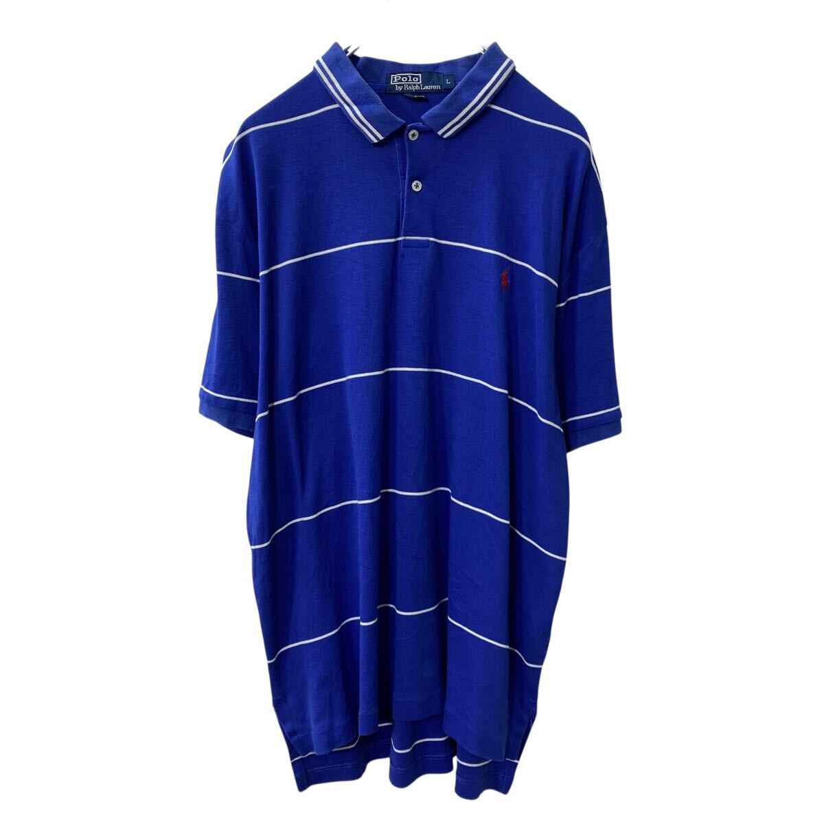 【中古】【古着】 Polo Ralph Lauren 半袖 ポロシャツ L ブルー ポロラルフローレン ポニーロゴ 古着卸 アメリカ仕入 a706-6250