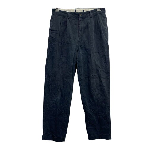 【中古】【古着】 Polo Ralph Lauren チノパンツ W33 ネイビー ポロラルフローレン ジップアップ ツータック ポロチノ 古着卸 アメリカ仕入 2506-1370 【中古】【古着】 Polo Ralph Lauren チノパンツ W33 ネイビー ポロラルフローレン ジップアップ ツータック ポロチノ 古着卸 アメリカ仕入 2506-1370