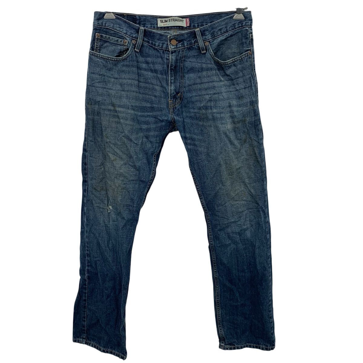 【中古】【古着】 Levi's 514 デニムパンツ W34 ブルー リーバイス ジップアップ カジュアル アメカジ ジーンズ デニム 古着卸 アメリカ仕入 2506-1377