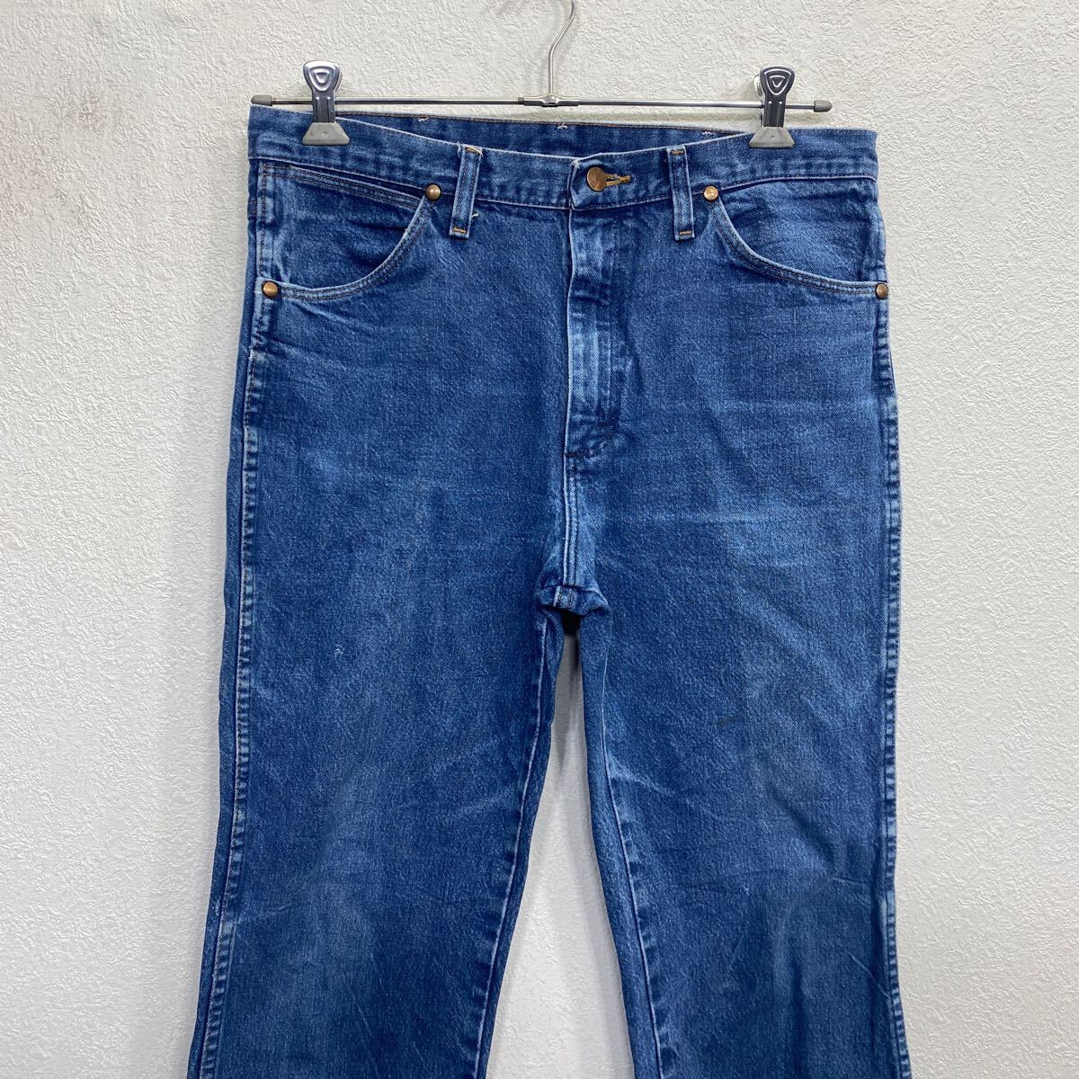 【中古】【古着】 Wrangler デニムパンツ W35 ブルー ラングラー ジップアップ メキシコ製 ジーンズ アメカジ カジュアル 古着卸 アメリカ仕入 2506-1410