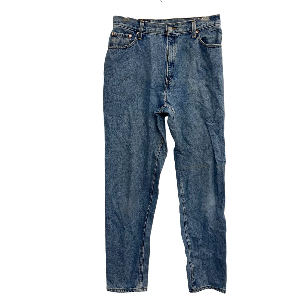 【中古】【古着】 Levi's 550 デニムパンツ L ブルー リーバイス ジップアップ コロンビア製 99年製 90s ジーンズ カジュアル 古着卸 アメリカ仕入 2507-149