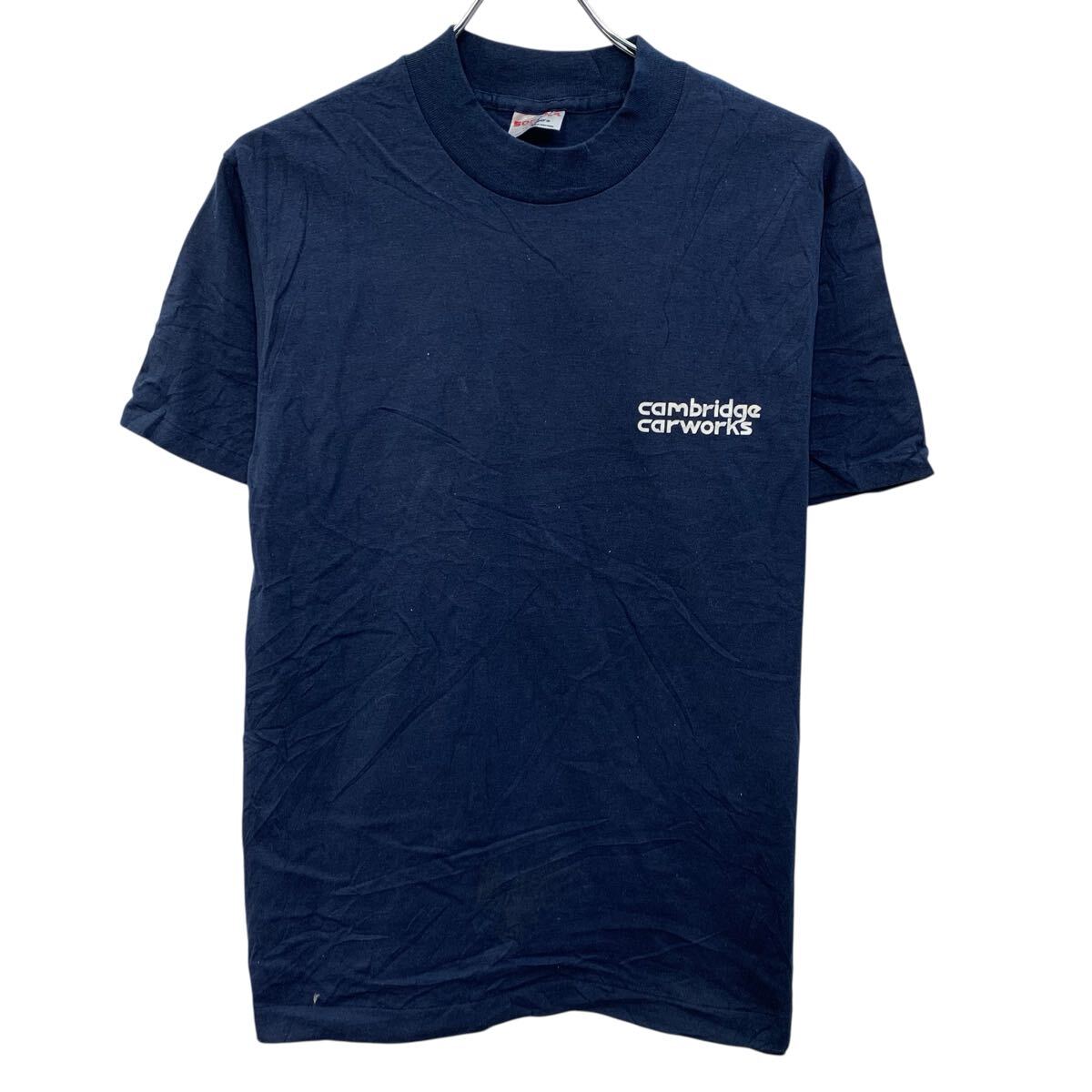 【中古】【古着】 SOF Tee 半袖 プリントTシャツ M ネイビー プルオーバー アメリカ製 バックプリント 90's 90年代 古着卸 アメリカ仕入 a707-5051