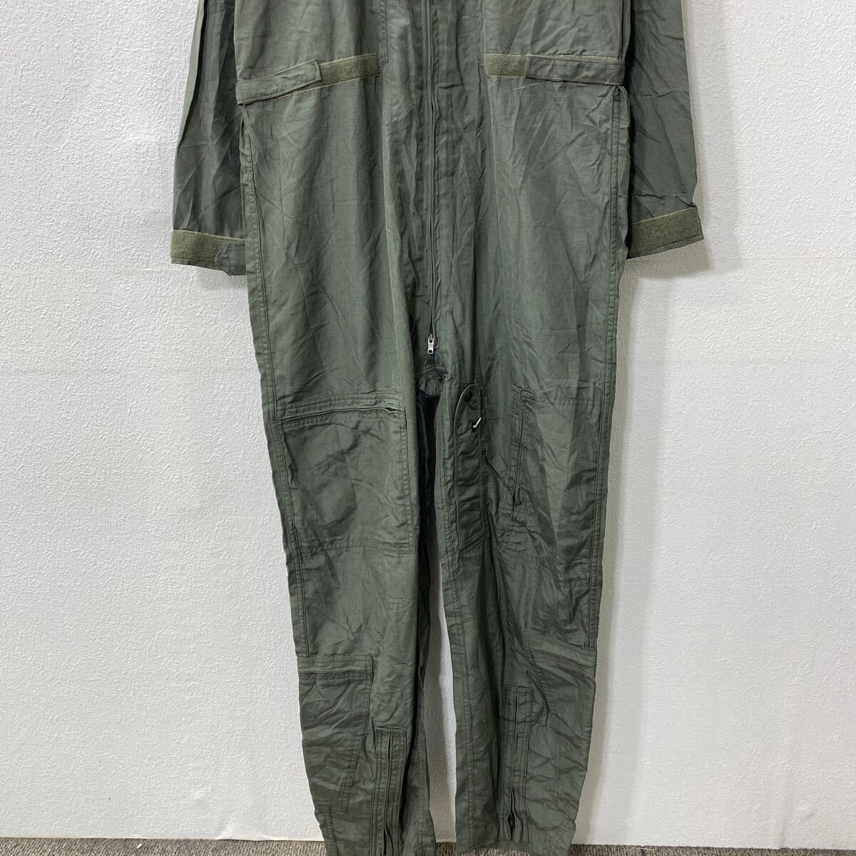 【中古】【古着】 U.S.AIR FORCE フライヤーズカバーオール W44 セージグリーン ミリタリー 長袖つなぎ 米軍 83年度 古着卸 アメリカ仕入 a707-5127