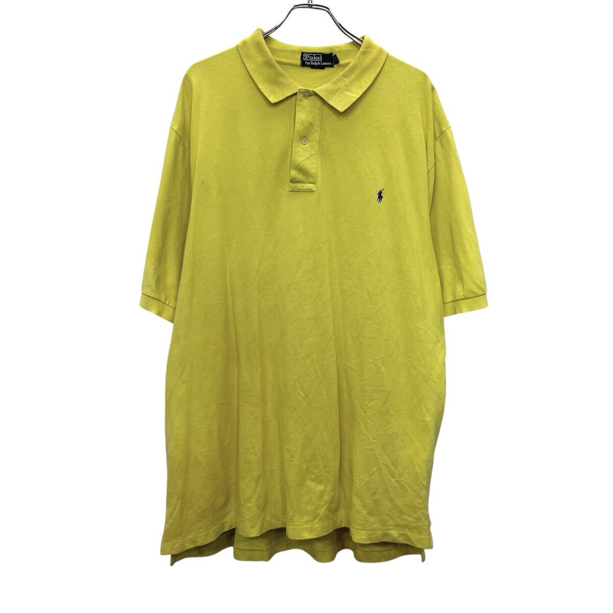 【中古】【古着】 Polo Ralph Lauren 半袖 ポロシャツ ライトイエロー XLT ビッグサイズ 古着卸 アメリカ仕入 a707-5132