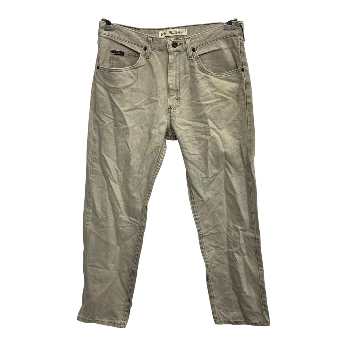 【中古】【古着】 Lee デニムパンツ W34 ベージュ リー ジップアップ メキシコ製 カジュアル アメカジ ジーンズ デニム 古着卸 アメリカ仕入 2507-215