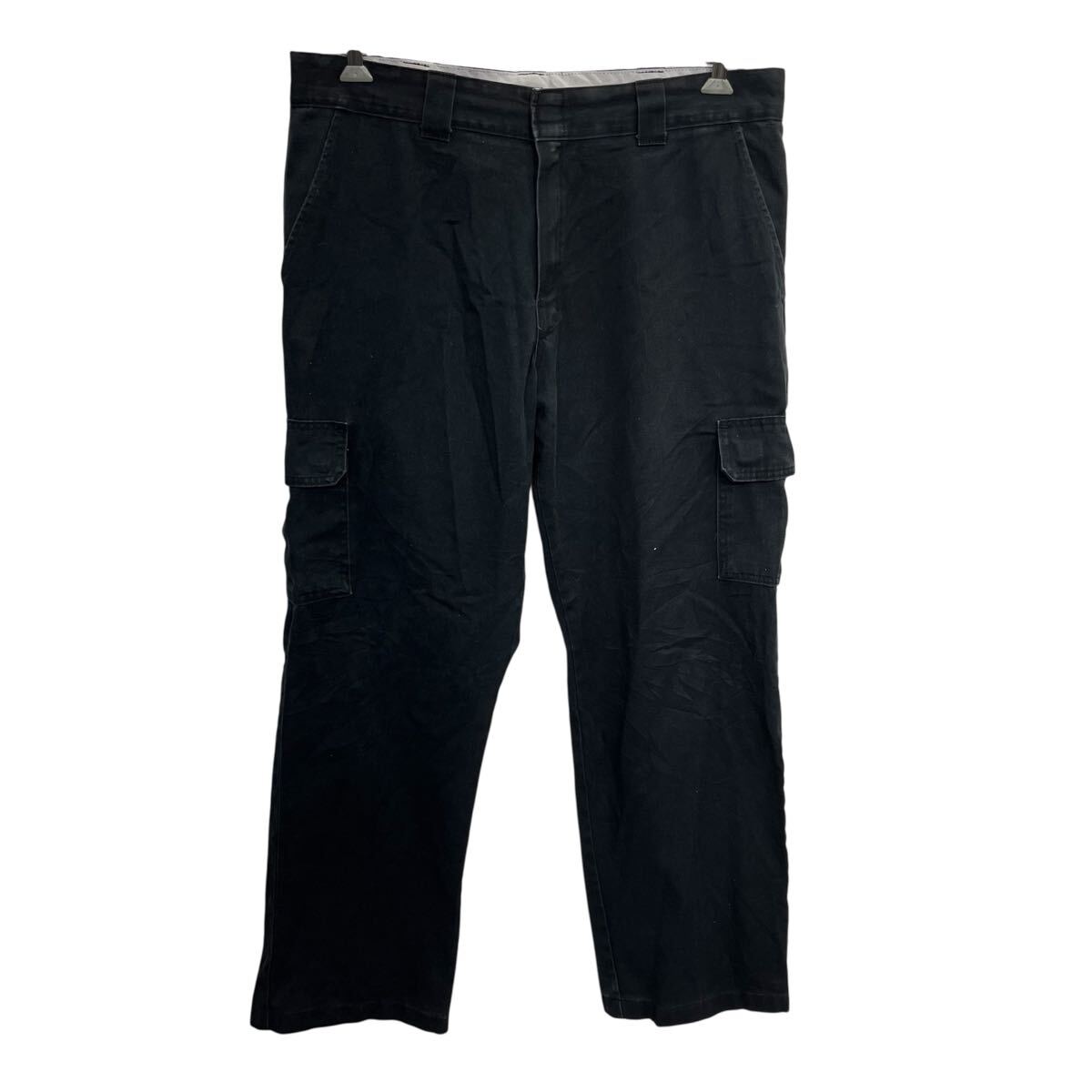 Rakuten - 【中古】【古着】 Dickies ワークパンツ W38 ブラック ディッキーズ ジップアップ ワーク カーゴ ビッグサイズ コットン 古着卸 アメリカ仕入 2507-245