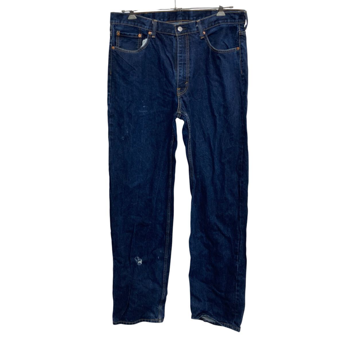 【中古】【古着】 Levi's デニムパンツ W38 ブルー リーバイス ジップアップ ビッグサイズ ジーンズ バギー カジュアル 古着卸 アメリカ仕入 2507-266