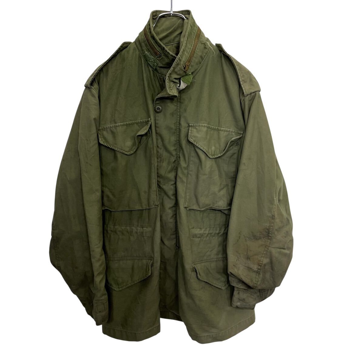 Military Jacket - 【中古】【古着】 alpha 製 M-65 フィールドジャケット S〜 カーキ アルファ ミリタリージャケット アーミー 米軍 古着卸 アメリカ仕入 a707-5205