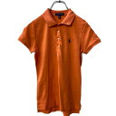 【中古】【古着】 RALPH LAUREN 半袖 ロゴ ポロシャツ レディース S オレンジ ラルフローレン 古着卸 アメリカ仕入 a707-5304