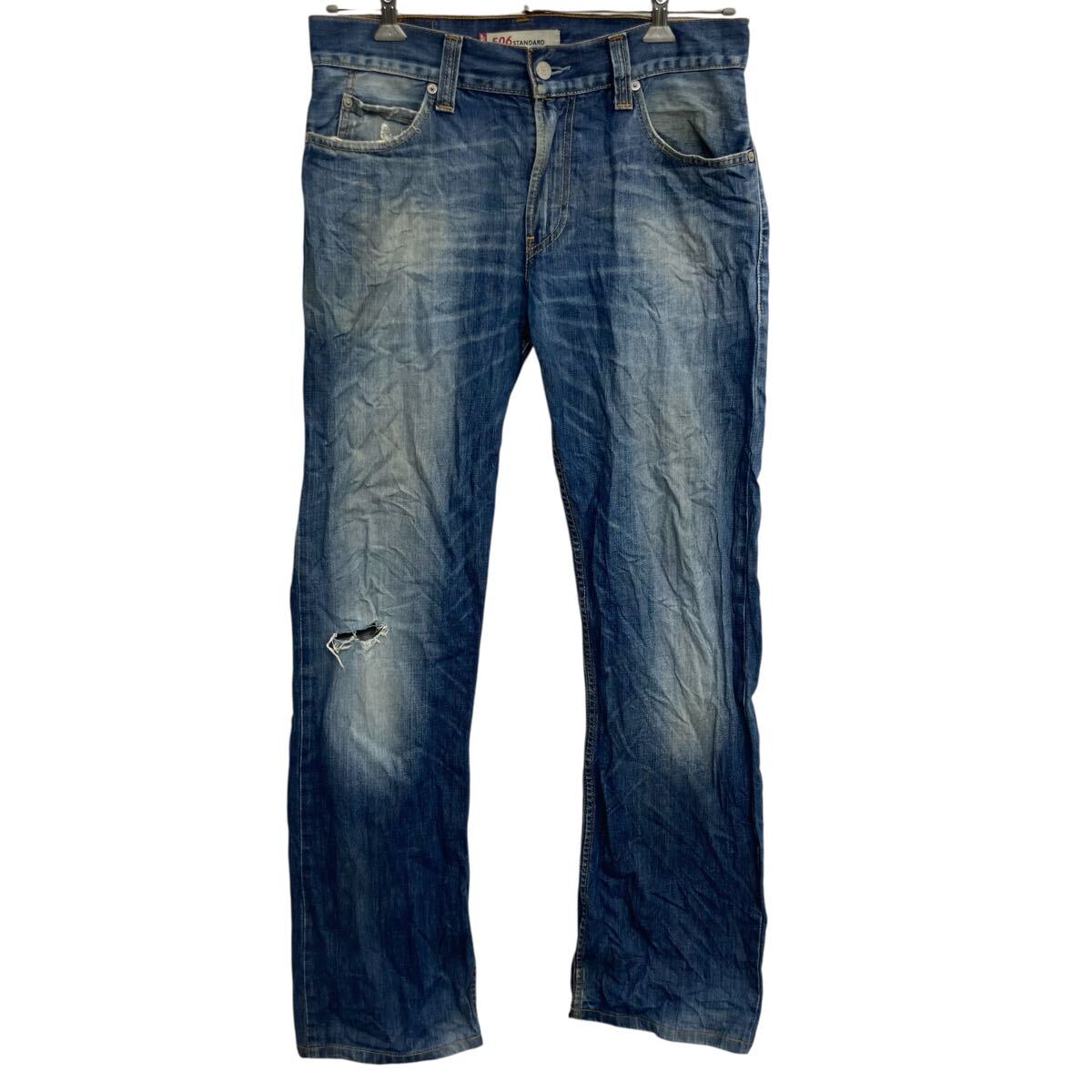 【中古】【古着】 Levi's デニムパンツ W32 インディゴブルー リーバイス ジップアップ 506 スタンダード アメカジ ジーンズ 古着卸 アメリカ仕入 2507-325