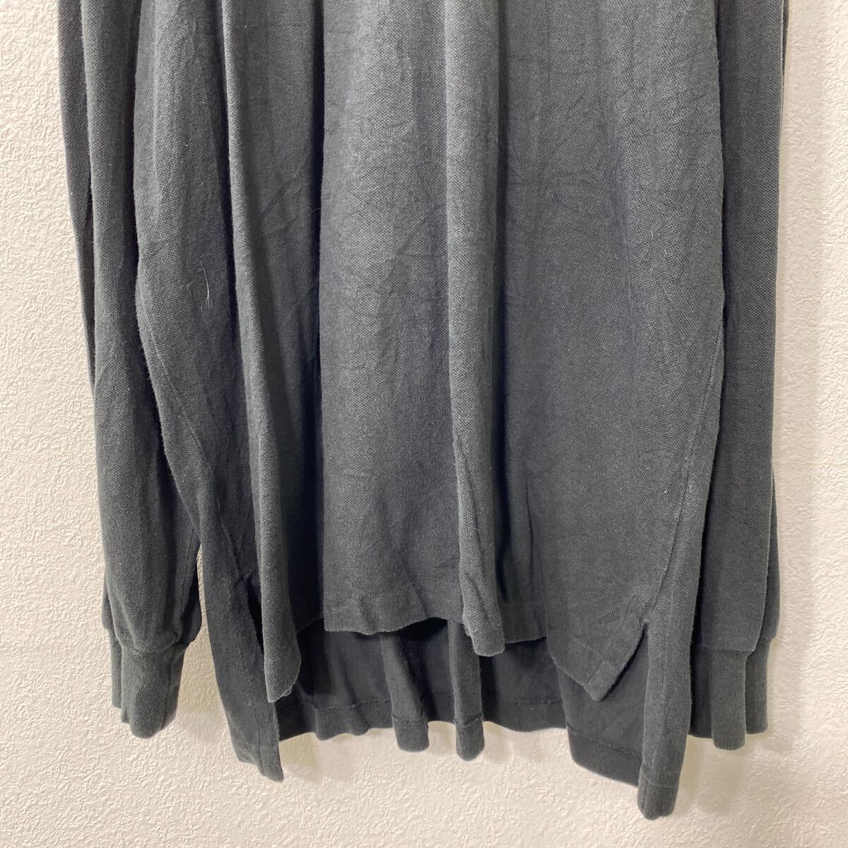 【中古】【古着】 Polo Ralph Lauren 長袖 ロゴ ポロシャツ L ブラック ポロラルフ...