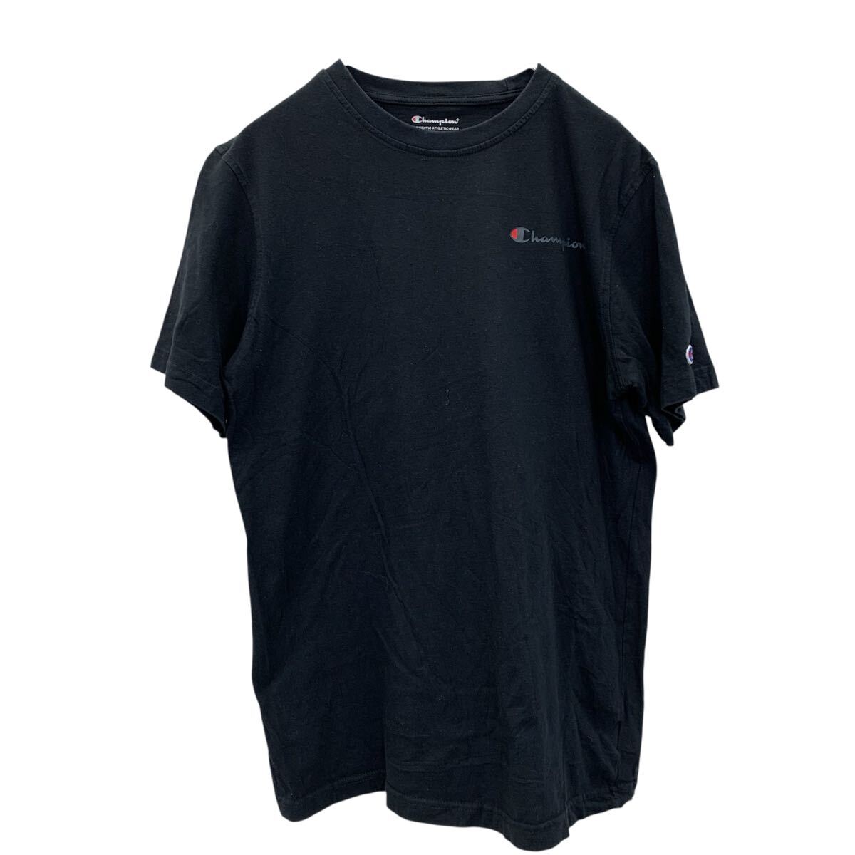 【中古】【古着】 Champion 半袖 ロゴ Tシャツ S ブラック チャンピオン 古着卸 アメリカ仕入 a707-5393