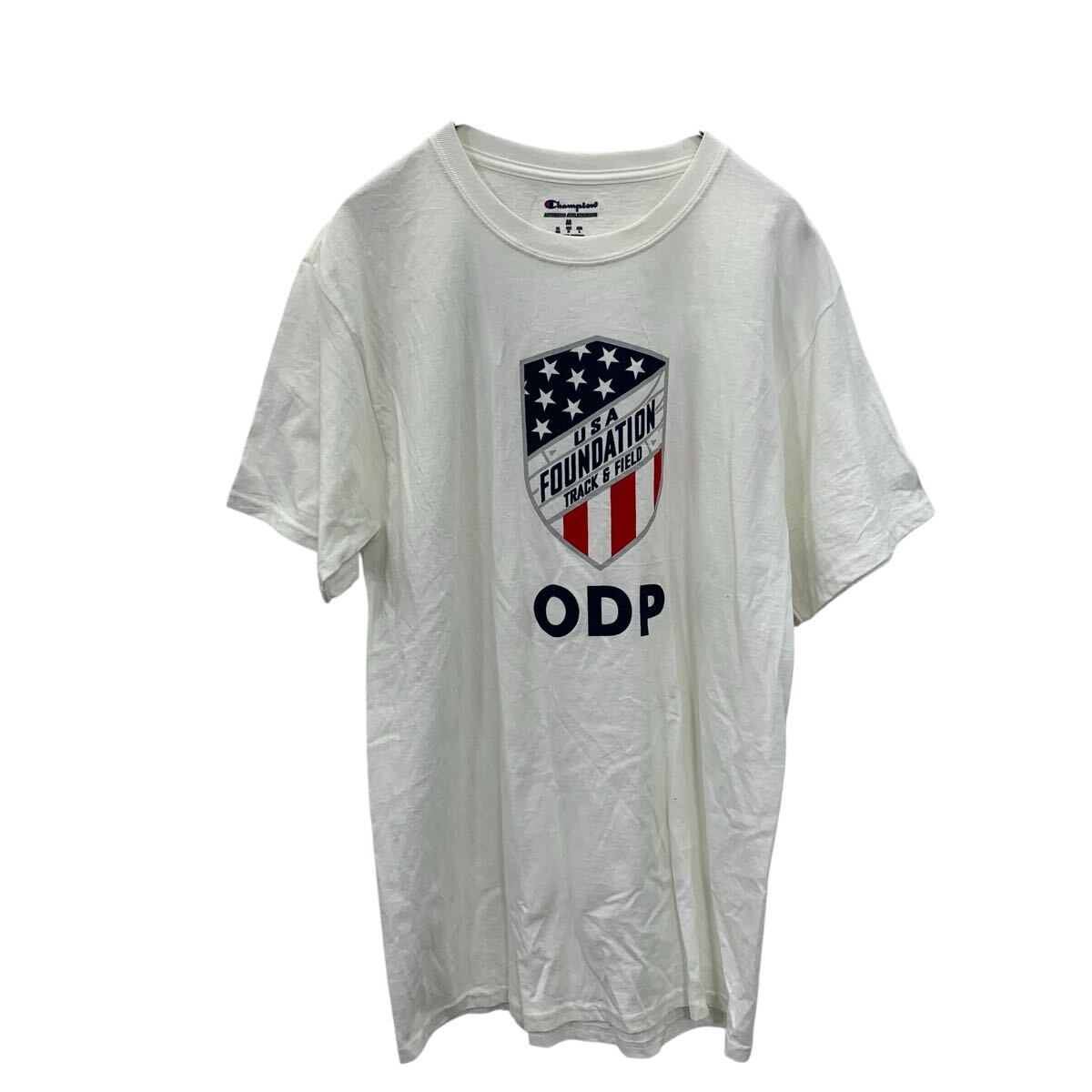 【中古】【古着】 Champion 半袖 プリント Tシャツ M ホワイト チャンピオン 古着卸 アメリカ仕入 a707-5399