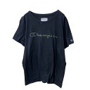 【中古】【古着】 Champion 半袖 プリントTシャツ レディース 2XL ブラック チャンピオン 古着卸 アメリカ仕入 a707-5514