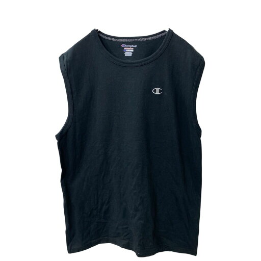 【中古】【古着】 Champion ノースリーブ ロゴTシャツ L ブラック チャンピオン タンクトップ ワンポイントロゴ 古着卸 アメリカ仕入 a707-5522 【中古】【古着】 Champion ノースリーブ ロゴTシャツ L ブラック チャンピオン タンクトップ ワンポイントロゴ 古着卸 アメリカ仕入 a707-5522