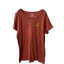 【中古】【古着】 Carhartt 半袖 ロゴTシャツ レディース XL サーモンピンク カーハート 古着卸 アメリカ仕入 a707-5524