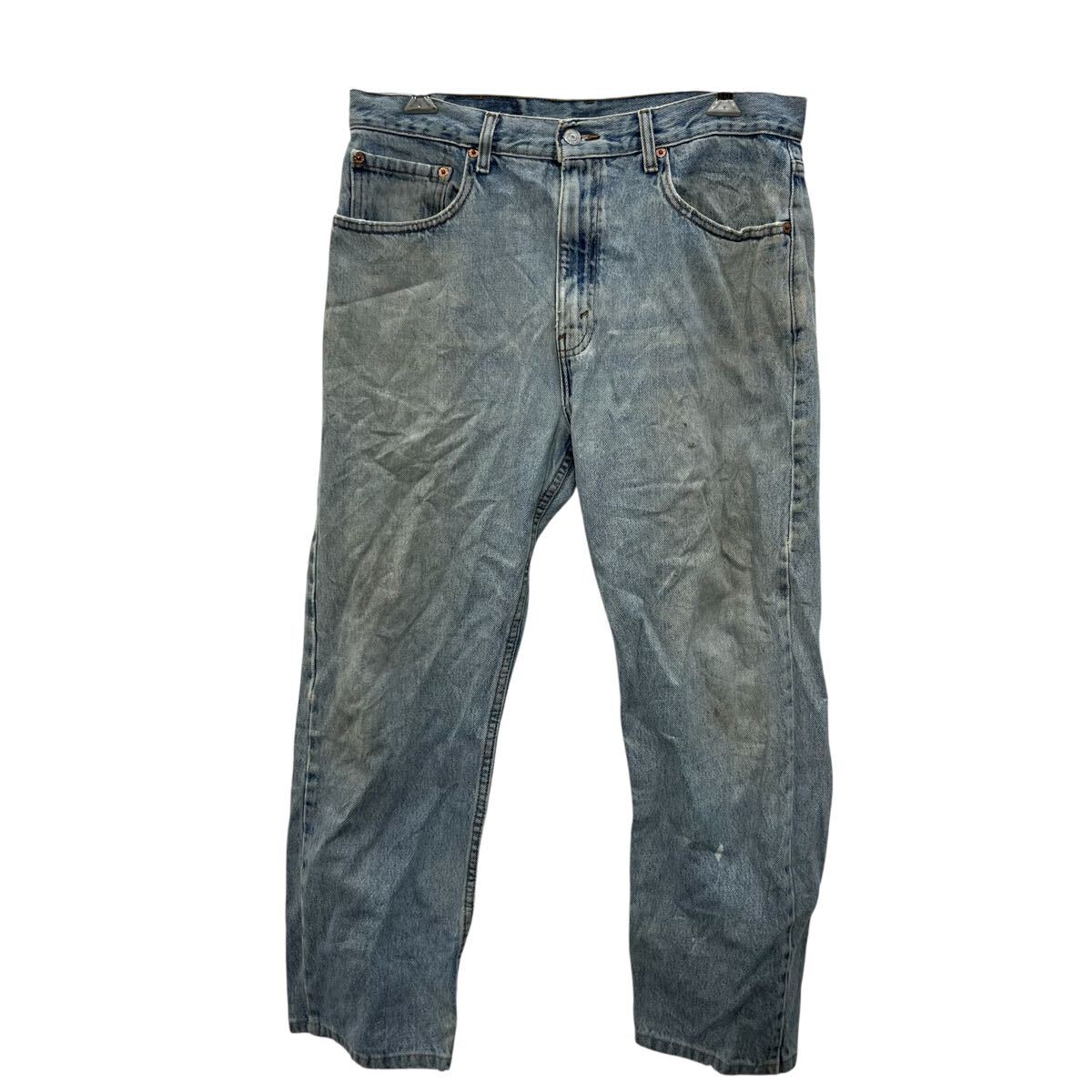 【中古】【古着】 Levi's 505 デニムパンツ W34 ライトブルー リーバイス ジップアップ ジーンズ デニム 古着卸 アメリカ仕入 2507-348