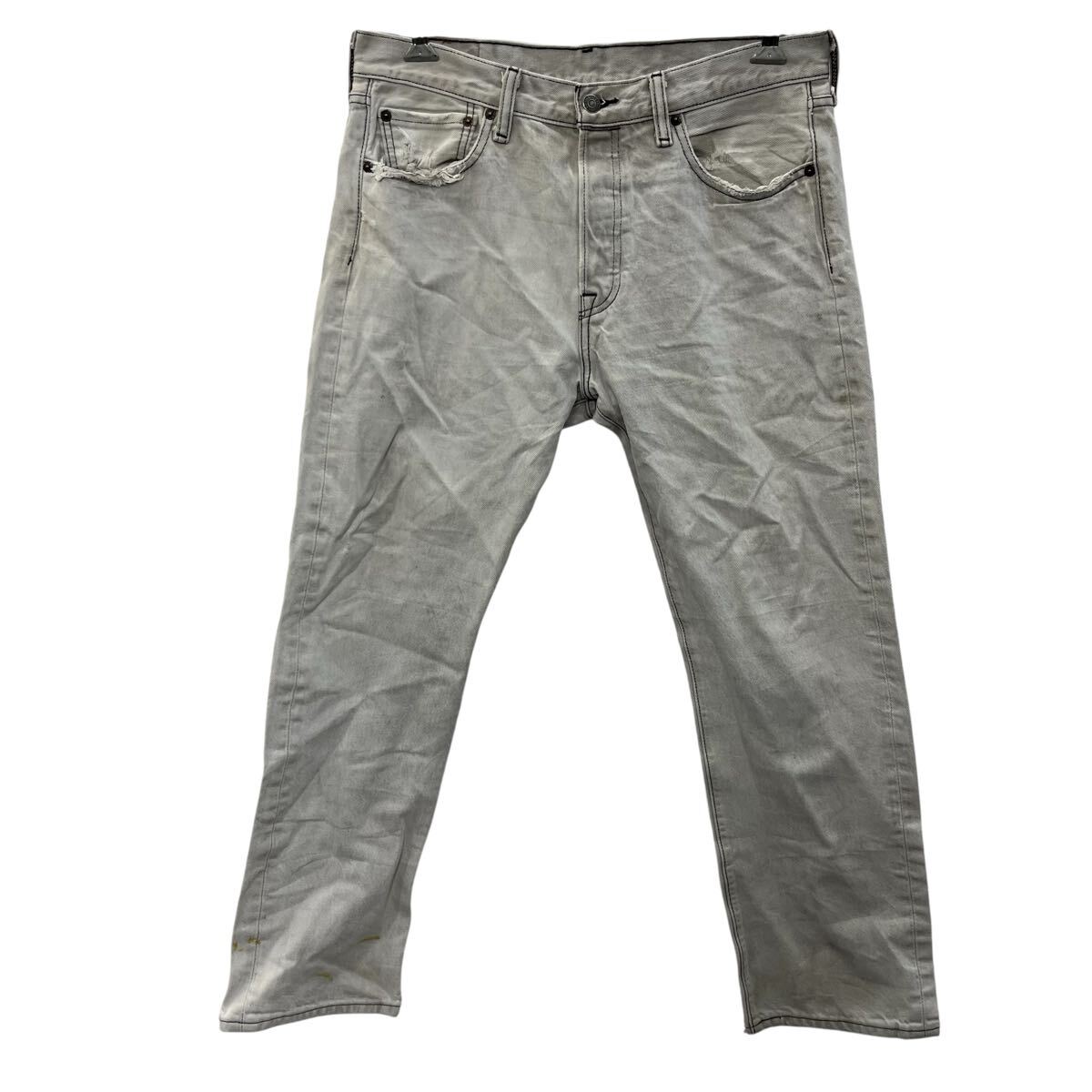 Rakuten - 【中古】【古着】 Levi's 501 デニムパンツ W32 ホワイト リーバイス ボタンフライ メキシコ製 ジーンズ デニム 古着卸 アメリカ仕入 2507-350