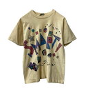【中古】【古着】 Silver Unicorn 半袖 プリントTシャツ レディース XS アイボリー ラメプリント 古着卸 アメリカ仕入 a707-5529