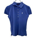 【中古】【古着】 POLO RALPH LAUREN 半袖 ポロシャツ レディース XS ブルー ポロラルフローレン ハーフボタン ポニー刺繍 古着卸 アメリカ仕入 a707-5615