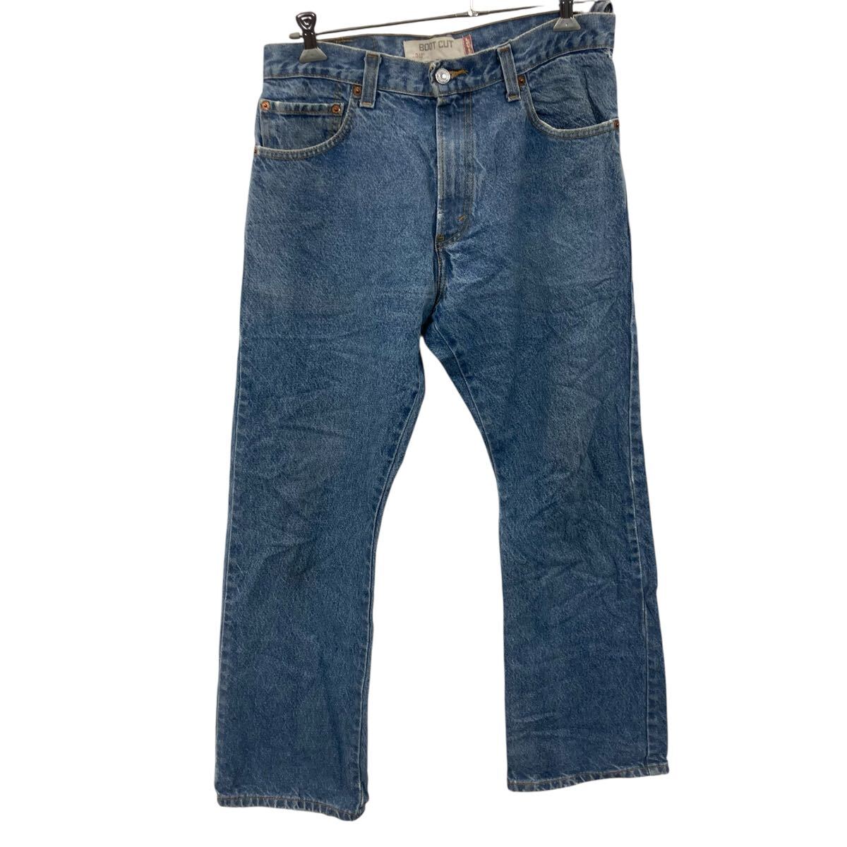 【中古】【古着】 Levi's 517 デニムパンツ W33 インディゴブルー リーバイス ブーツカット メキシコ製 古着卸 アメリカ仕入 2507-475