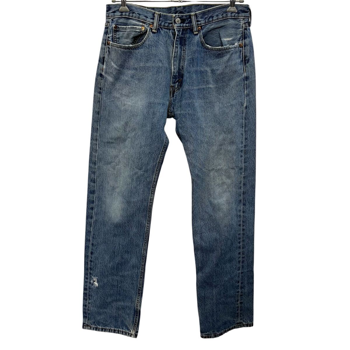 【中古】【古着】 Levi's 505 デニムパンツ W34 ブルー リーバイス メキシコ製 ジップアップ ストレート 古着卸 アメリカ仕入 2507-503