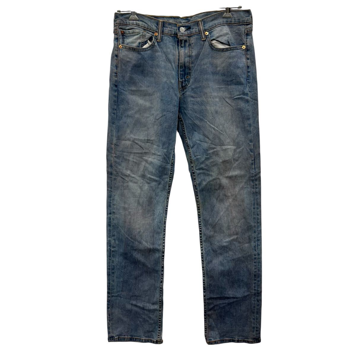【中古】【古着】 Levi's 514 デニムパンツ W33 ブルー リーバイス ジップアップ ストレート ジーンズ 古着卸 アメリカ仕入 2507-514