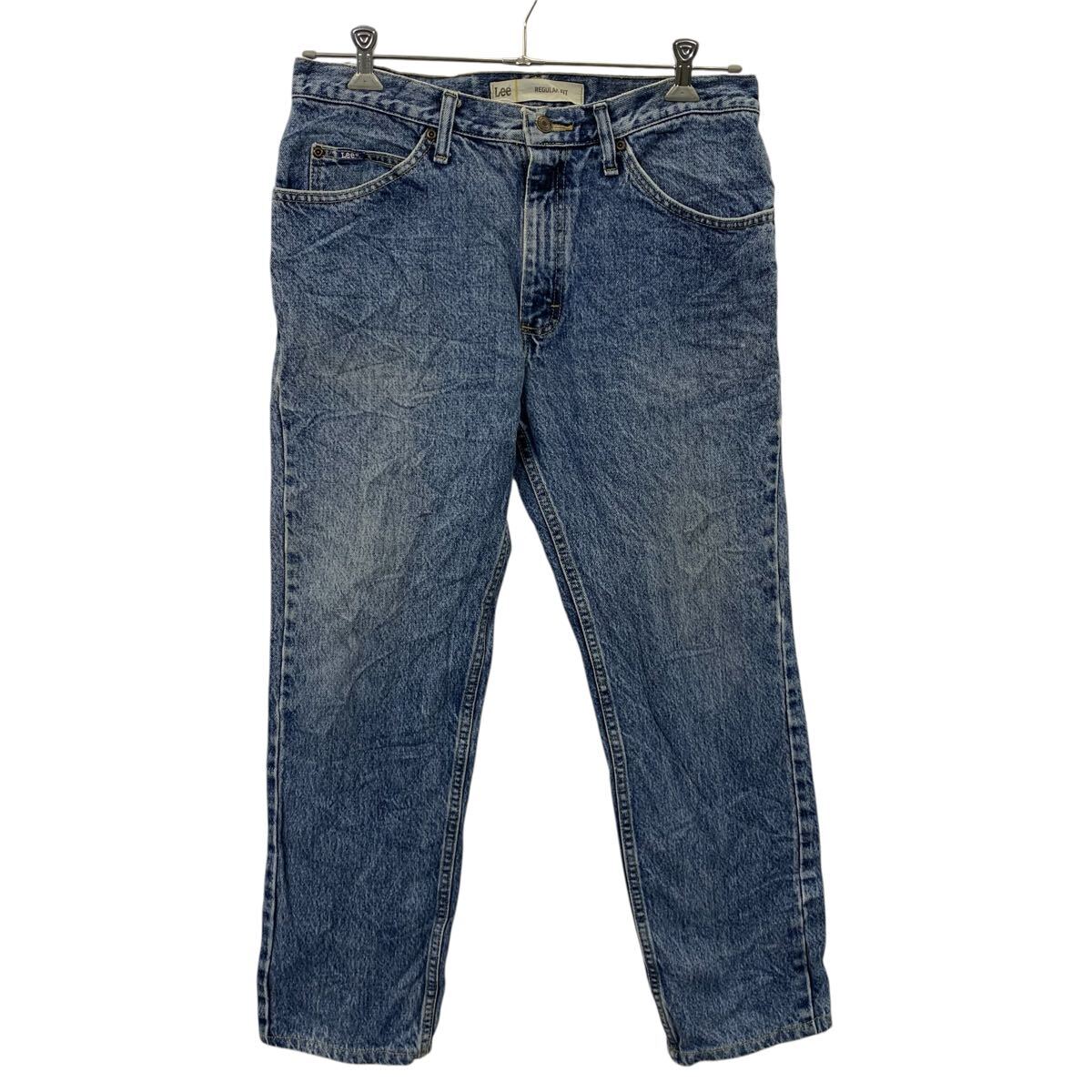 【中古】【古着】 Lee デニムパンツ W33 インディゴブルー リー ジップアップ レギュラーフィット アメカジ ジーンズ 古着卸 アメリカ仕入 2507-560