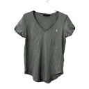 【中古】【古着】 POLO RALPH LAUREN 半袖 ロゴ Tシャツ M グレー ポロラルフローレン レディース 古着卸 アメリカ仕入 a707-5643