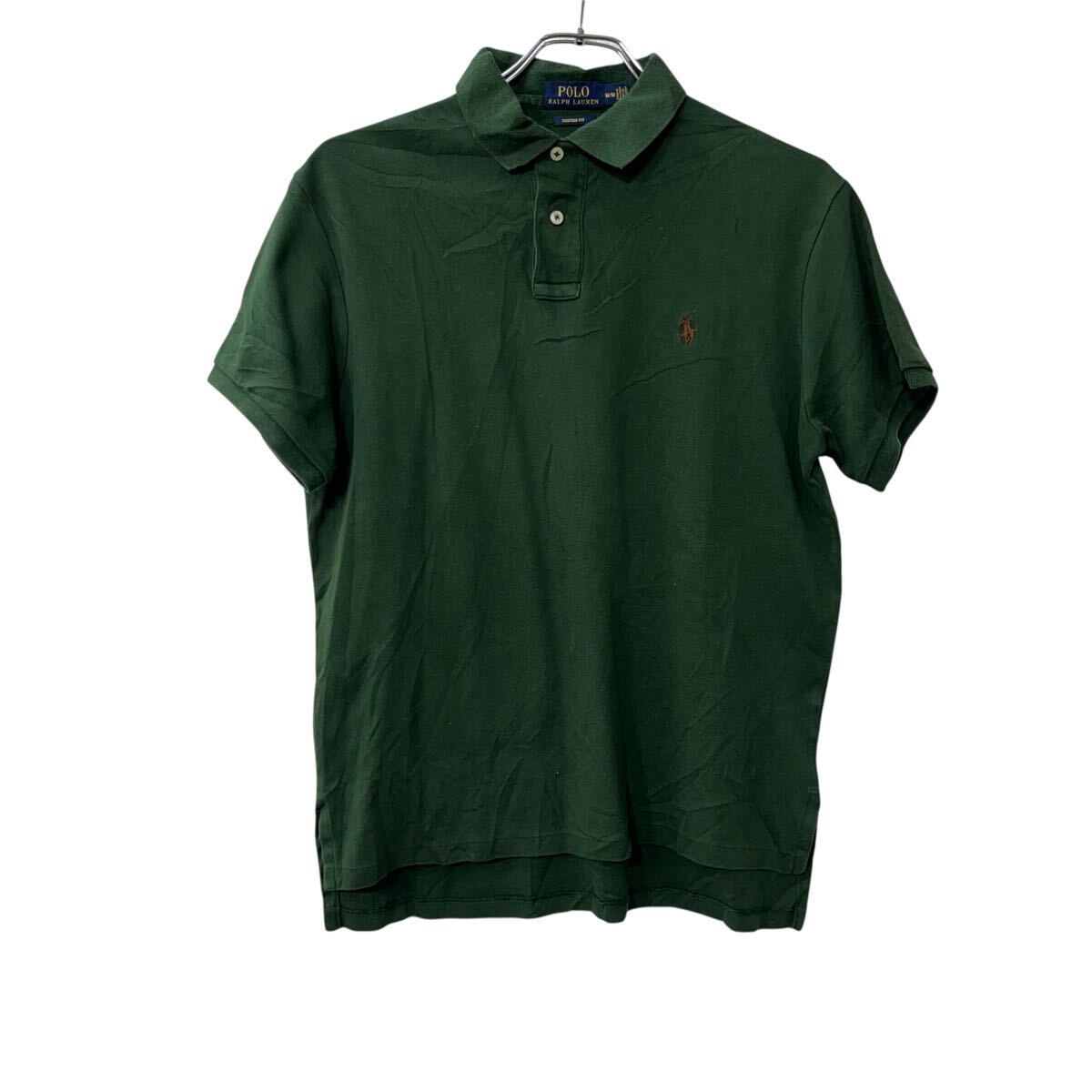 【中古】【古着】 POLO RALPH LAUREN 半袖 ポロシャツ M グリーン ポロラルフローレン 古着卸 アメリカ仕入 a707-5695