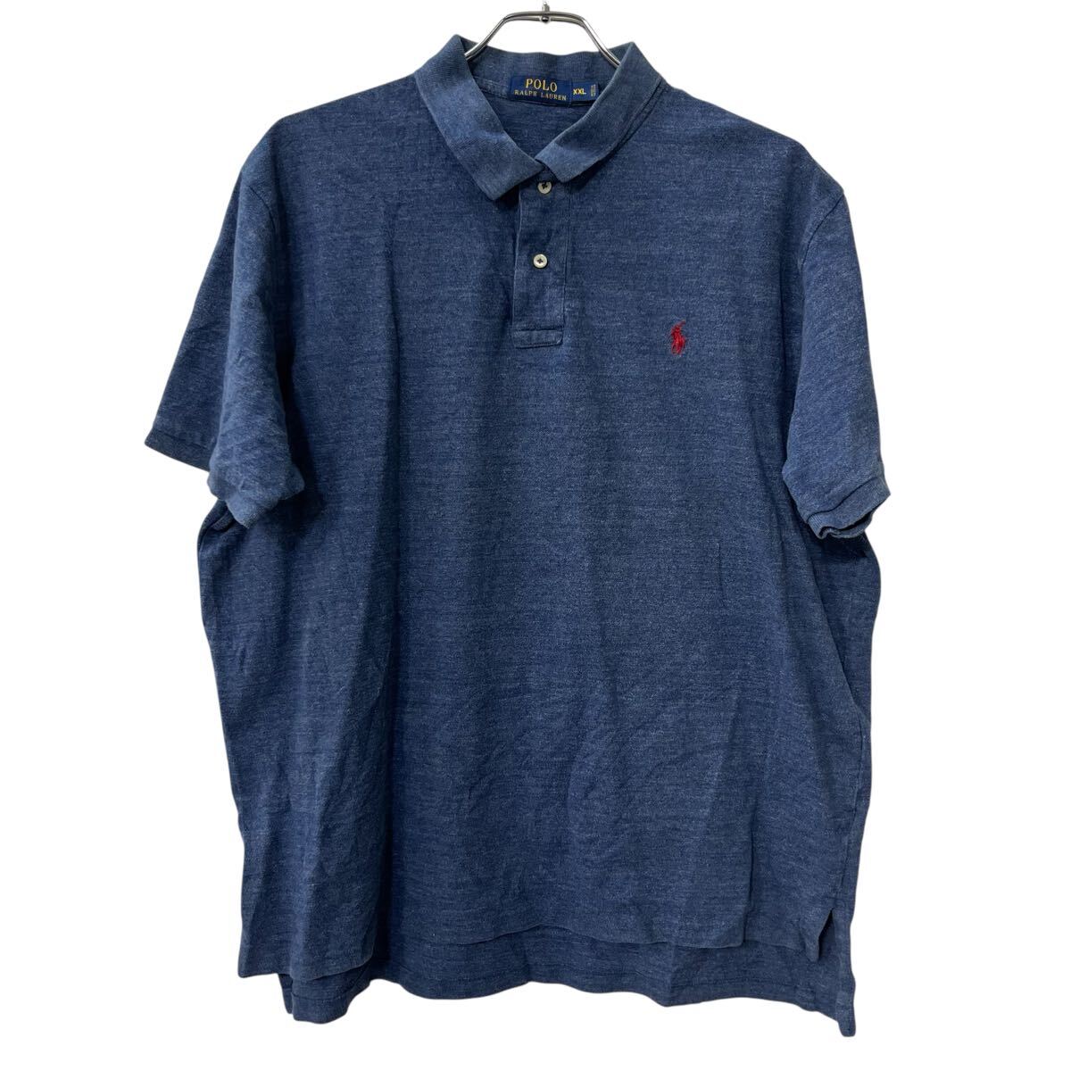 【中古】【古着】 POLO RALPH LAUREN 半袖 ポロシャツ 2XL ブルー ポロラルフローレン ビッグサイズ 古着卸 アメリカ仕入 a707-5696
