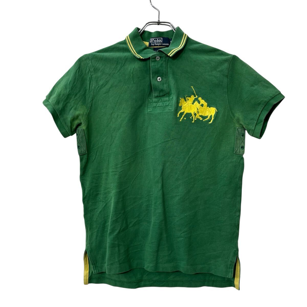 【中古】【古着】 POLO RALPH LAUREN 半袖 ポロシャツ S グリーン ポロラルフローレン 鹿子 古着卸 アメリカ仕入 a707-5722