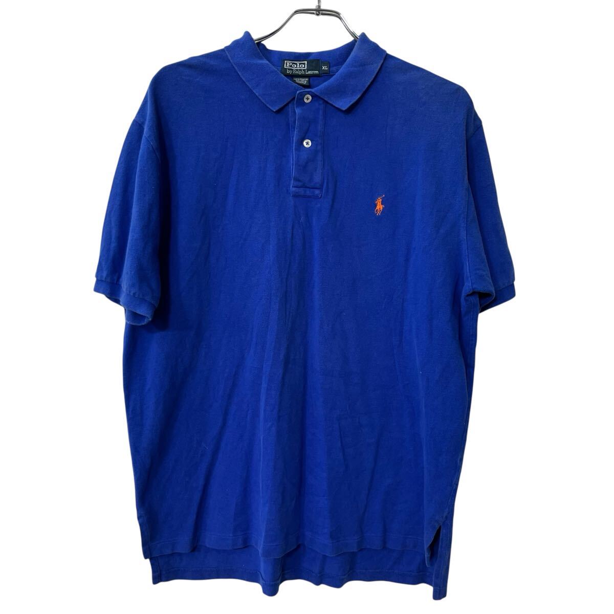【中古】【古着】 POLO RALPH LAUREN 半袖 ポロシャツXL ブルー ポロ ラルフローレン 鹿子 古着卸 アメリカ仕入 a707-5732